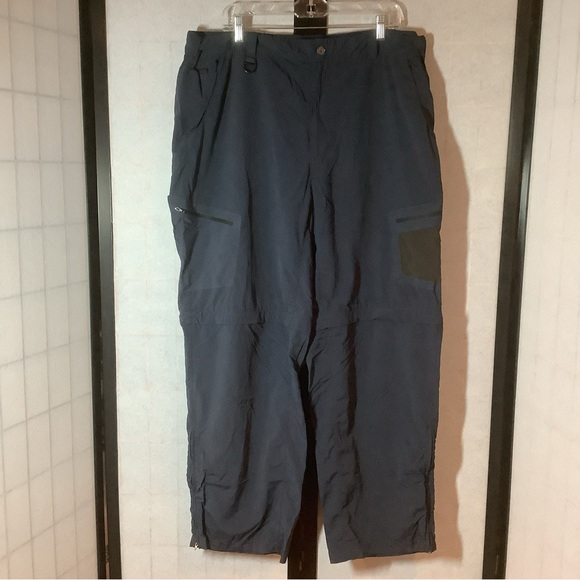 THREE FORKS RANCH Men XL Blue 100% Nylon Convertible Outdoor Hiking Pants - Picture 3 of 10